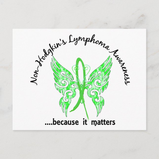 Grunge Tattoo Butterfly 6.1 Non-Hodgkin's Lymphoma Postcard (Front)