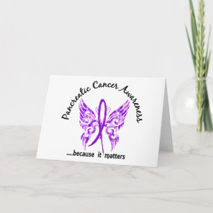 Grunge Tattoo Butterfly 6.1 Pancreatic Cancer Card