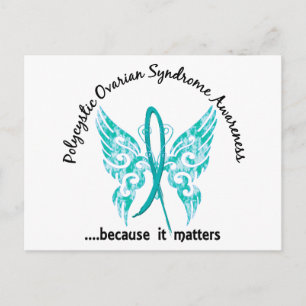 Grunge Tattoo Butterfly 6.1 PCOS Postcard
