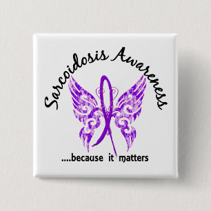 Grunge Tattoo Butterfly 6.1 Sarcoidosis 15 Cm Square Badge