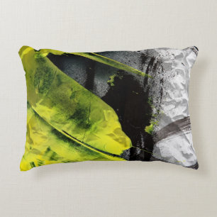 Grunge texture expressive brush strokes decorative cushion