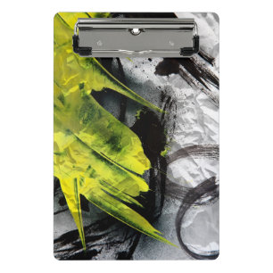 Grunge texture expressive brush strokes mini clipboard