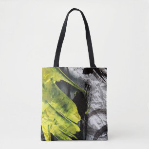 Grunge texture expressive brush strokes tote bag