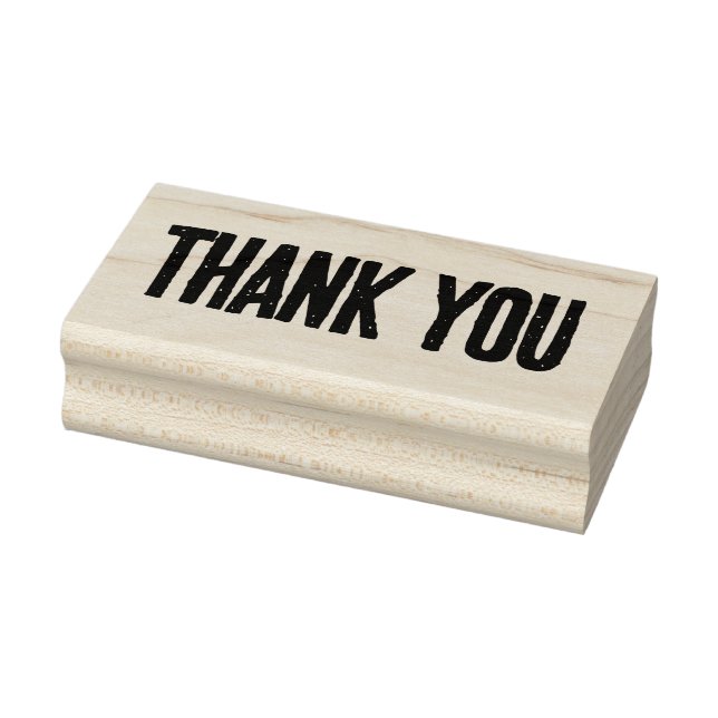 Grunge Thank You Rubber Stamp (Stamp)
