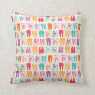Grunge Tooth Pattern Cushion