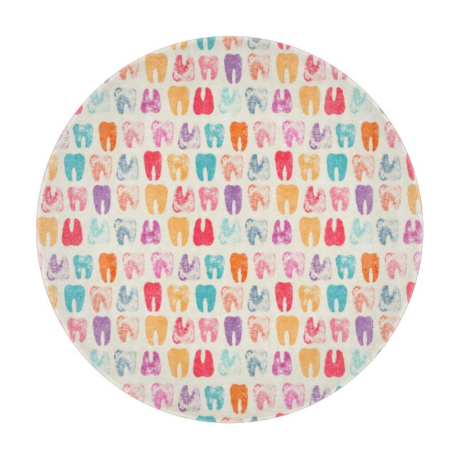 Grunge Tooth Pattern Cutting Board (Front)