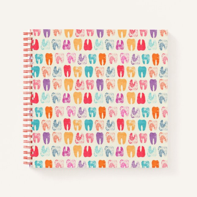 Grunge Tooth Pattern Notebook (Front)