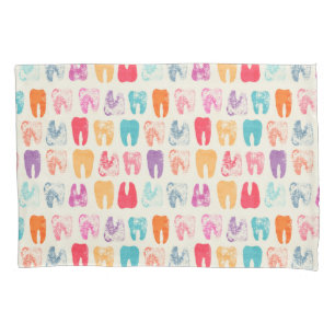 Grunge Tooth Pattern Pillowcase