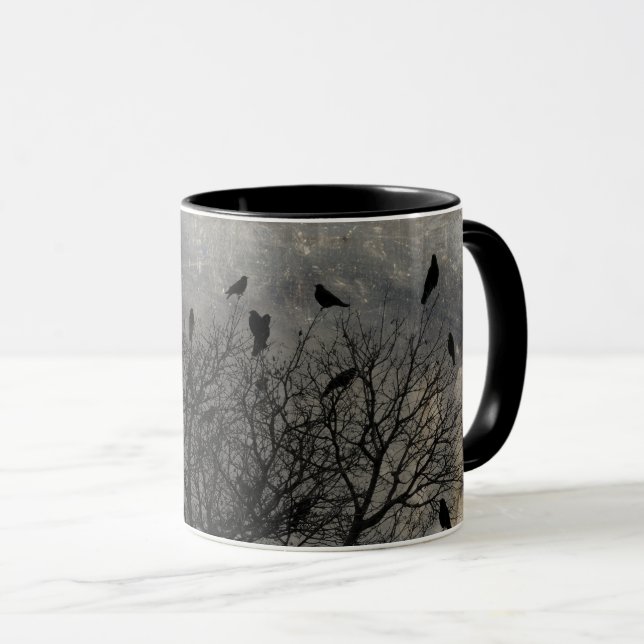 Grunge Tree Crows Mug (Front Right)