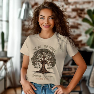 Grunge Tree of Life   Family Tree Family Reunion Tri-Blend Shirt