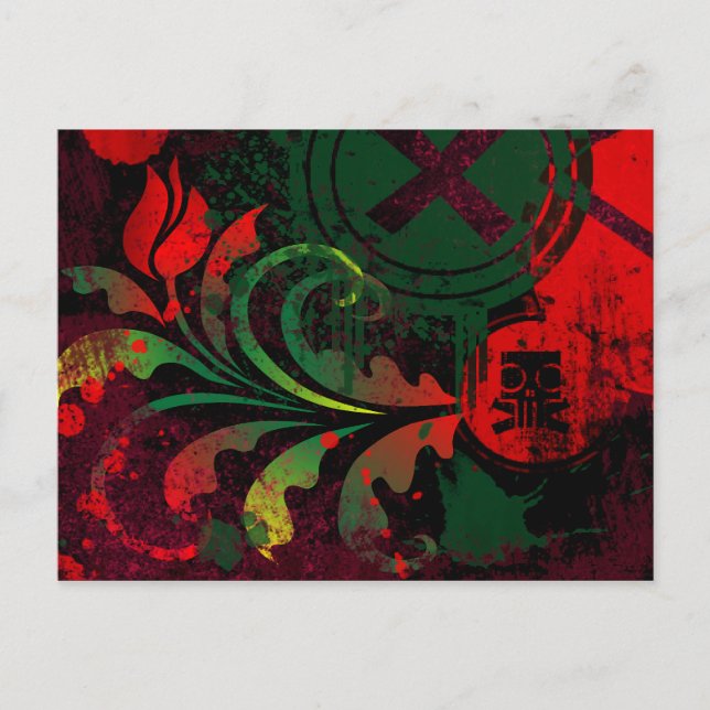 grunge tulip postcard (Front)