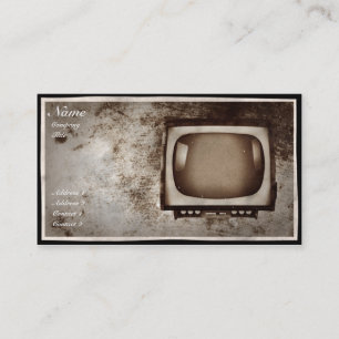 Grunge TV Repair Shop - Business Card