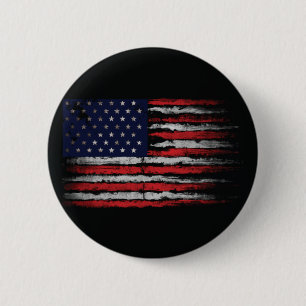 Grunge U.S.A flag 6 Cm Round Badge