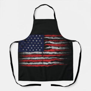 Grunge U.S.A flag Apron
