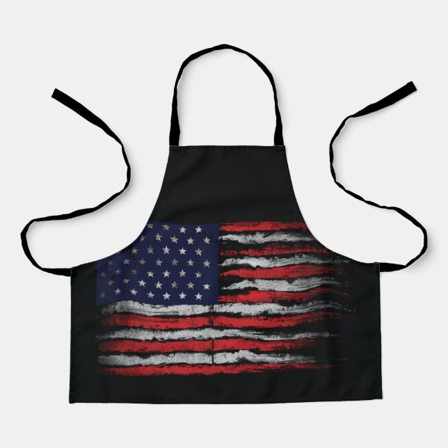 Grunge U.S.A flag Apron (Front)