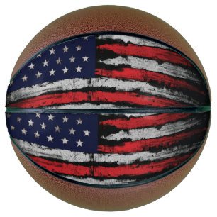 Grunge U.S.A flag Basketball