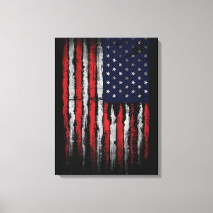 Grunge U.S.A flag Canvas Print