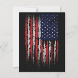 Grunge U.S.A flag Card