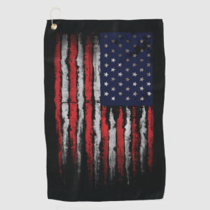 Grunge U.S.A flag Golf Towel
