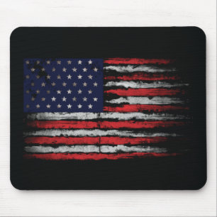 Grunge U.S.A flag Mouse Mat