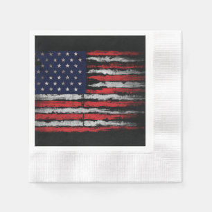 Grunge U.S.A flag Napkin