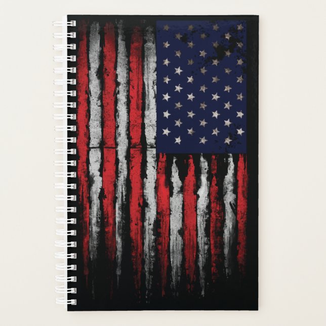 Grunge U.S.A flag Planner (Front)
