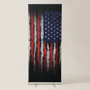 Grunge U.S.A flag Retractable Banner