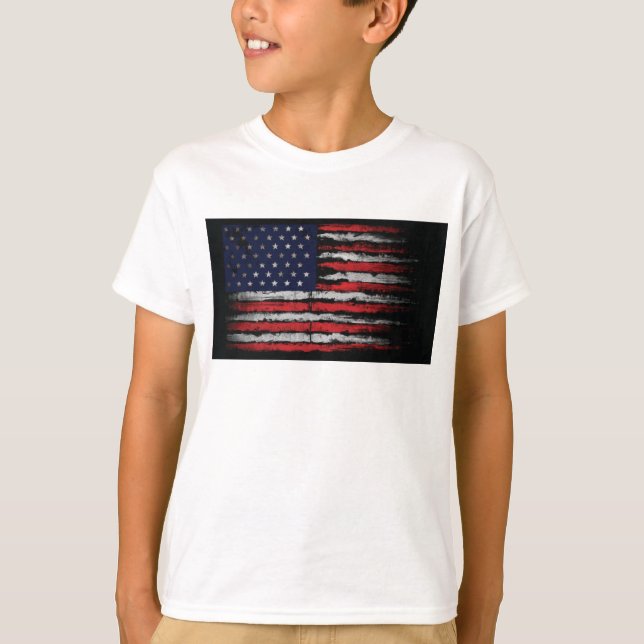 Grunge U.S.A flag  T-Shirt (Front)