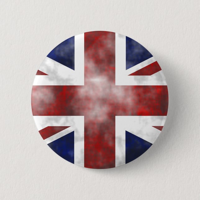Grunge Uk 6 Cm Round Badge (Front)