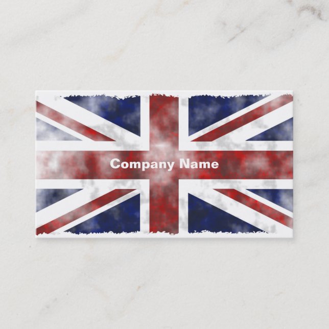 Grunge Uk, Company Name Business Card (Front)