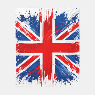 Grunge UK Flag Throw Blanket