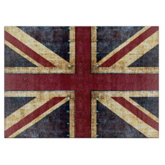 Grunge Union Jack Cutting Board