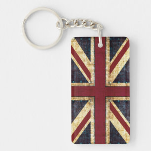 Grunge Union Jack keychain
