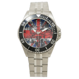 Grunge Union Jack Men's Watch
