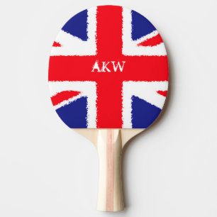 Grunge Union Jack Personalised Ping Pong Paddle
