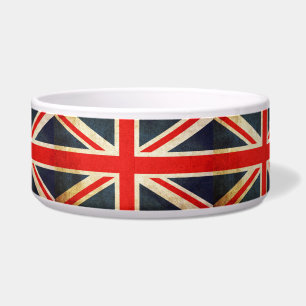 Grunge Union Jack Posh Pet Bowl (Large)