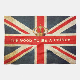 Grunge Union Jack Royal Baby Kitchen Towel