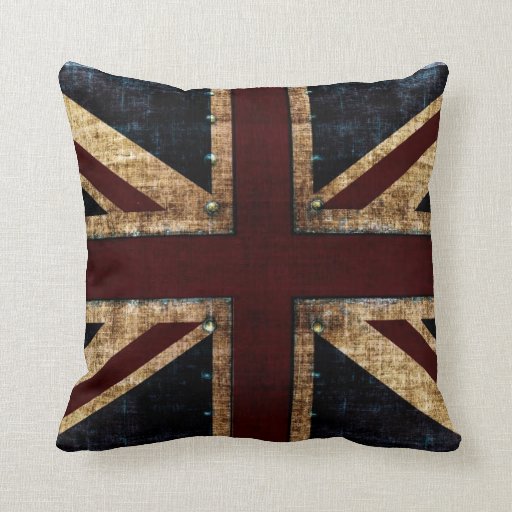 Image of Grunge Union Jack toss pillows
