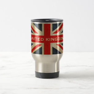 Grunge Union Jack United Kingdom Travel Mug