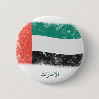 Grunge United Arab Emirates Flag 6 Cm Round Badge
