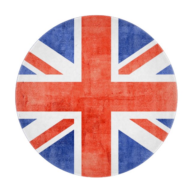 Grunge United Kingdom Flag Cutting Board (Front)