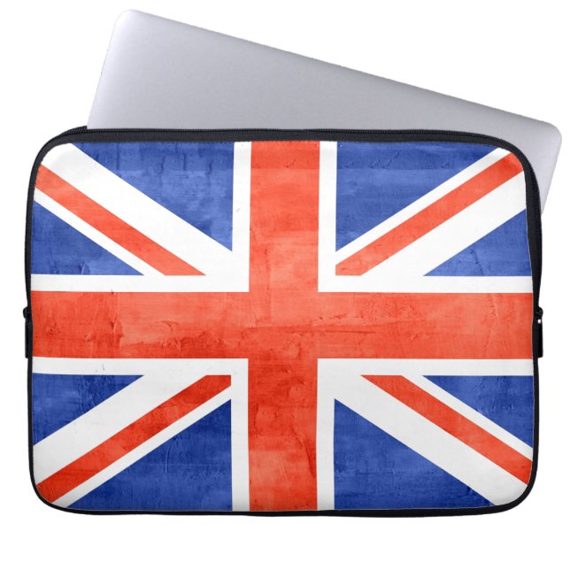 Grunge United Kingdom Flag Laptop Sleeve (Front)