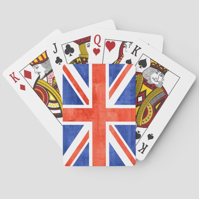 Grunge United Kingdom Flag Playing Cards (Back)