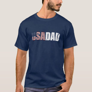Grunge USA DAD plus American Flag T-Shirt