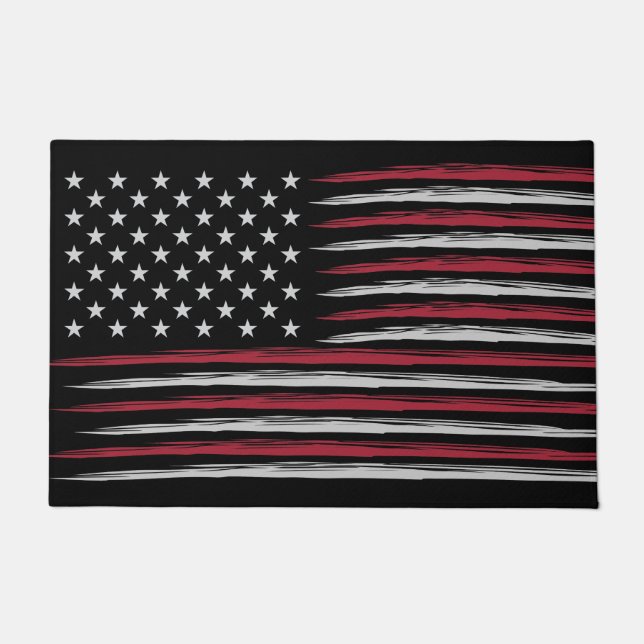 Grunge USA flag Doormat (Front)