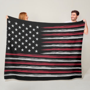 Grunge USA flag Fleece Blanket
