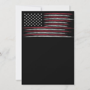 Grunge USA flag Invitation