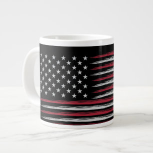 Grunge USA flag Large Coffee Mug