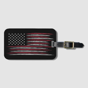 Grunge USA flag Luggage Tag
