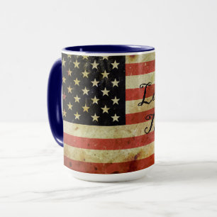 Grunge USA Flag Mug Land of the Free